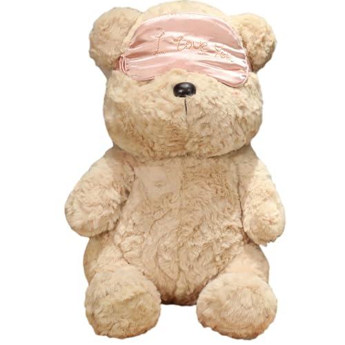 Fbinys Bär Stofftier, Braunbär Plüschtier - Entzückende Bear Wear Masque Plüschtiere,Niedliches Tierstofftier, weiches Kissenspielzeug, entzückende Bärenpuppe, entzückende Tierplüschtiere für von Fbinys