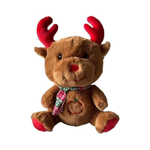 Fbinys Christmas Elk Musical Doll, Musical Doll for Kids, Christmas Elk Musical Breathing Plush Doll - Plush Music Toy with Soft Music and Lights for Bedside Tables, Kid's Room, Nightstands, Desktop von Fbinys