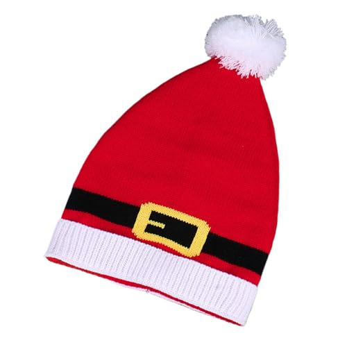 Fbinys Christmas Knitted Hat, Santa Claus Crochet Beanie, Winter Knitted Beanie, Holiday Costume Hat, Unisex Christmas Beanie, Cute Santa Hat, Festive Winter Accessories, Crochet Holiday Hat von Fbinys