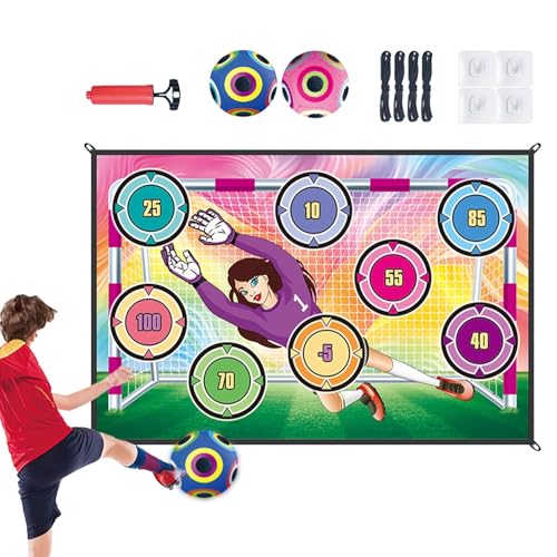 Fbinys Fußball-Spielset, Fußball-Spielset für Kinder | Zielwurf-Fußballspiel | Hinterhof-Fußballspielspielzeug für Kinder im Alter von 3–8 Jahren, Kinder-Fußballspiel, Fußball-Smart-Spiel von Fbinys