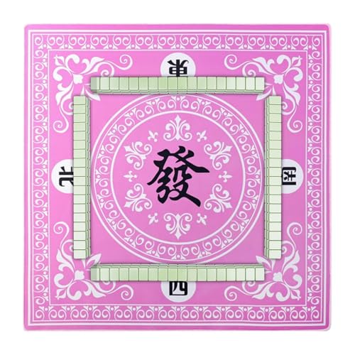 Fbinys Mahjong-Tischmatte, Mahjong-Matte für Tisch, 27 x 27 Zoll Mahjong-Tischdecke, Kartenspielmatte, Würfelspiel-Tischdecke, Retro-Mahjong-Zubehör, Brettspiel-Tischmatte für Mahjong, Poker, Karte von Fbinys