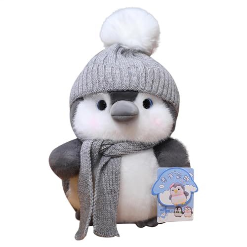 Fbinys Plush Toy, Stuffed Doll, Winter Plush, Cute Stuffed Animal, Doll with Scarf, Animal Comfort Toy, Plush with Hat, Winter Animal Plush Toy, Soft von Fbinys