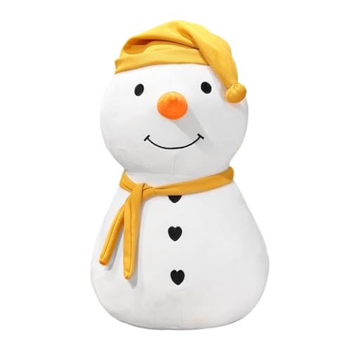 Fbinys Schneemann Plüschpuppe Schneemann Plüschfigur Kuschelige Schneemann Dekoration Weiche Schneemann Puppe Winterurlaub Plüsch Weihnachten Plüsch Ornament Huggable Schneemann Stofftier Schneemann von Fbinys