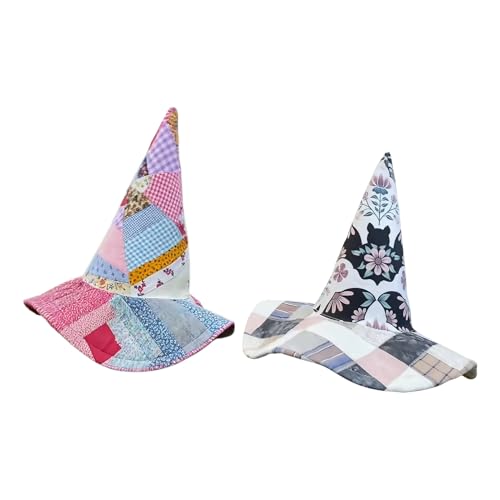 Gesteppte Hexenhut - Halloween Volkskunst Kopfbedeckung für Party -Dressing, Cosplay mit magischer Look Funktion, Zauberhut für Frauen Männer tägliche Kostüm Maskerade Events, schwarzes Stoff Finish Gesteppte Hexenhut - Halloween Volkskunst Kopfbedeckung für Party -Dressing, Cosplay mit magischer Look Funktion, Zauberhut für Frauen Männer tägliche Kostüm Maskerade Events, schwarzes Stoff Finish von Fbinys