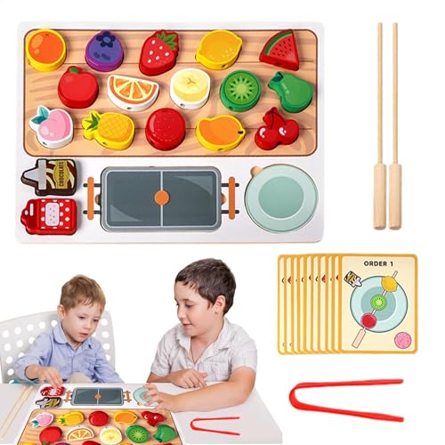 Holz Obst Spielzeug, Simulation Obst Matching Spielzeug, Holz Spielnahrung, Realistische Holzfrucht, Früherziehung Spielzeug, Obst Spielzeug, Pretend Play Food, Pädagogisches Holzobst, Küchenzubehör von Fbinys