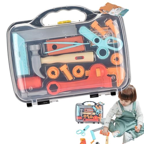 Kids Role Play Tool Set, Toddler Pretend Tool Set, Construction Tool Box, Home Role Play Kit, Educational Toy for Kids, Interactive Play Tools, Safe Toddler Tools for Kids von Fbinys