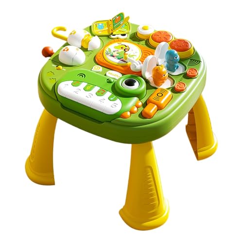 Learning Activity Table, Dinosaur Learn and Discover Table, Piano Toy for Boys Girls, Educational Toys for Kids, Interactive Learning Table, Music and Lights Learning Toy, Dinosaur Learning Toy, von Fbinys