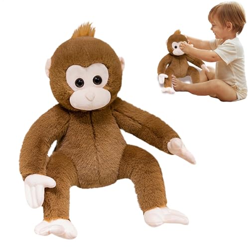 Fbinys Monkey Plush, Soft Animal Doll for Kids, 16 Inch Monkey Plush, Cartoon Animal, Plush Animal Pillows, Stuffed Monkey Doll, Huggable Monkey Plush, Durable Plush Toy, Kids Animal Plush von Fbinys