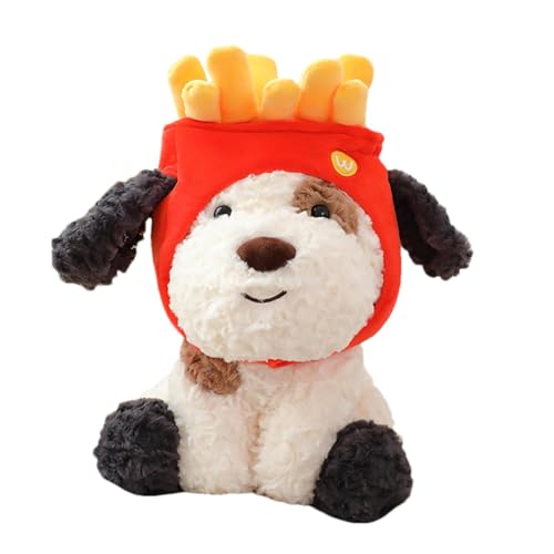 Plush Dog Stuffed Animal, French Fries Hat Plush Dog, Home Decor Plush Dog, Vivid Expressions Stuffed Dog, Stuffed Dog for Girls, Cute Plush Dog, Adorable Dog Plush Toy, French Fries Hat Stuffed von Fbinys