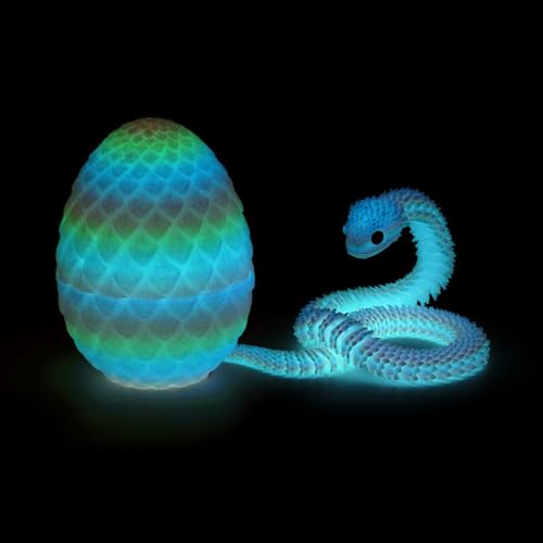 Printed Fidget Toy Snake, Articulated Flexible Snake Toy, Flexible Snake Egg Toy, Printed Articular Snake, Stress Relief Fidget Snake, Snake Fidget Toy for Adults, Mobility Fidget Snake von Fbinys