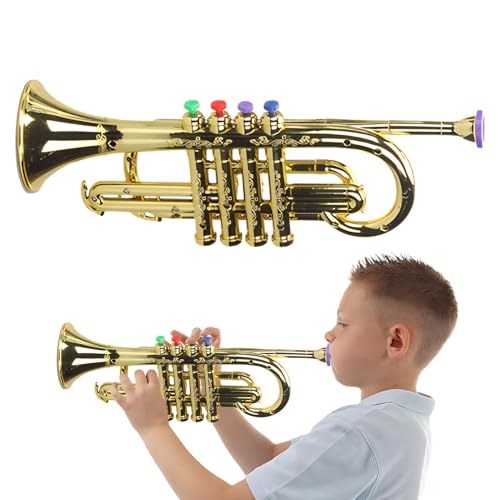 Toy Trumpet, Musical Toy Horn, Kids Musical Instrument, Toddler Toy Trumpet, Teaching Aids for Music, Parent-Child Music Toy, Child's Trumpet Toy, Beginner Trumpet for Kids, Play Trumpet Instrument von Fbinys