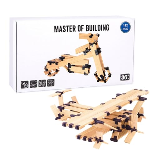 Wooden Building Blocks | Creative Educational Stacking Blocks | Creative Building Bricks, Portable Building Blocks Set, Learning Toys for Home, Multipurpose Building Bricks, Wooden Stacking Blocks von Fbinys