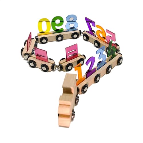 Zahlen Spielzeug Züge Holzzug Set Digital Magnetzüge Feinmotorik Spielzeugzug Lernspielzeug Zug Sets Magnetzug Set für Kinder Holz Lernspielzeug Kinder Zahlen Lernzug von Fbinys