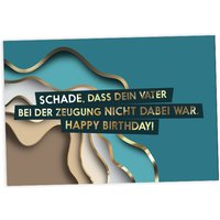 Geburtstagskarte Dein Vater, 17,5cm x 12cm von Fck You Cards Krause & Tietjen GbR