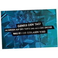 Geburtstagskarte Genieß den Tag, 17,5cm x 12cm von Fck You Cards Krause & Tietjen GbR