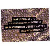 Geburtstagskarte Taschentuch, 17,5cm x 12cm von Fck You Cards Krause & Tietjen GbR