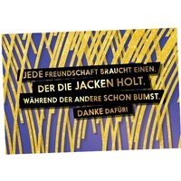 Grußkarte Jacken holen, 17,5cm x 12cm von Fck You Cards Krause & Tietjen GbR