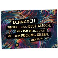 Grußkarte Schnarchen, 17,5cm x 12cm von Fck You Cards Krause & Tietjen GbR