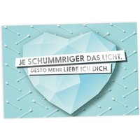 Grußkarte Schummriges Licht, 17,5cm x 12cm von Fck You Cards Krause & Tietjen GbR