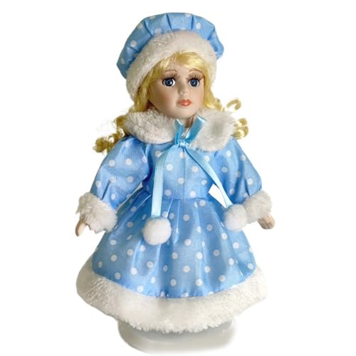 Fcnjsao 20cm Porzellanpuppe Stehendes Mädchen Kleid Spielzeugpuppe Porzellanspielzeug Für Kinder Porzellanpuppe Porzellanmädchen Mit Ständer von Fcnjsao