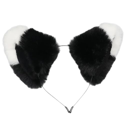 Fcnjsao Cosplay Maid Hairhoop Ohrhaarband Anpassen Katzen Schwanz Kostüm Haare Dekore Mädchen Themenparty Kopfschmuck von Fcnjsao