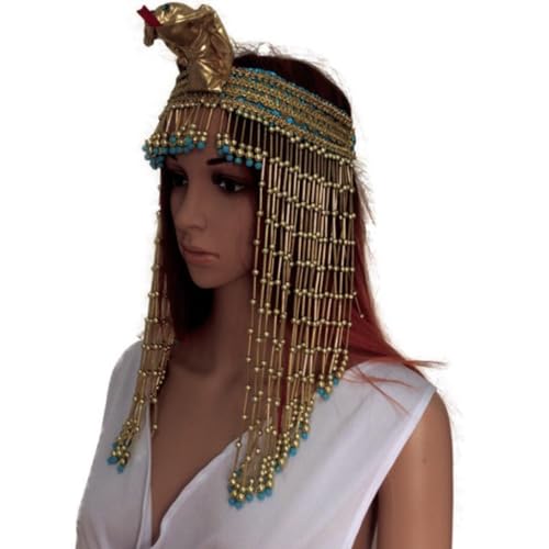 Fcnjsao Goldener Ägyptischer Schlangen Haarreifen Schlangen Cosplay Stirnbänder Königin Von Ägypten Cosplay Coole Kopfbedeckung Haarreifen von Fcnjsao