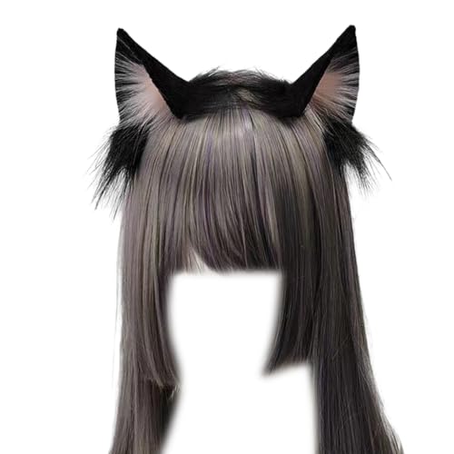 Fcnjsao Katze Ohr Form Haarband Musik Festivals Anime Charakter Stirnband Erwachsene Plüsch Kopfbedeckung Karneval Cosplay Requisiten Unisex von Fcnjsao