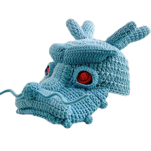 Fcnjsao Strick Dragon Hat Foto Requisiten Cool Chinese Loong Neuheit Kostüm Strickhüte Coole Foto Requisiten von Fcnjsao