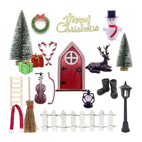 Fcnjsao Weihnachten Spielzeug Figur Modell Realistische Garten Besen Puppenhaus Pretend Mädchen Geschenk Vintage Besen Lampe Modell Spielzeug von Fcnjsao