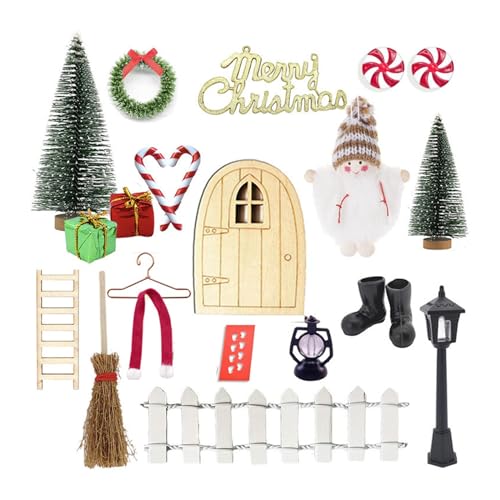 Fcnjsao Weihnachten Spielzeug Figur Modell Realistische Garten Besen Puppenhaus Pretend Mädchen Geschenk Vintage Besen Lampe Modell Spielzeug von Fcnjsao