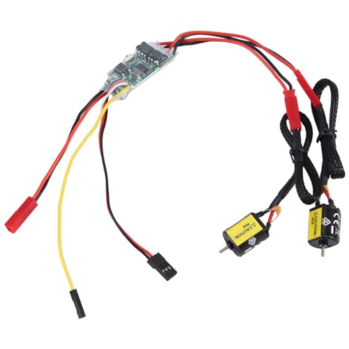 Fcuajdkq 1PC Dual Way Bidirektionaler Gebürsteter Esc 2S-3S Lipo 5A Esc-Geschwindigkeitsregler mit 2PC 030 88T Gebürstetem Motor für RC-Modell-Ersatzteilzubehör von Fcuajdkq