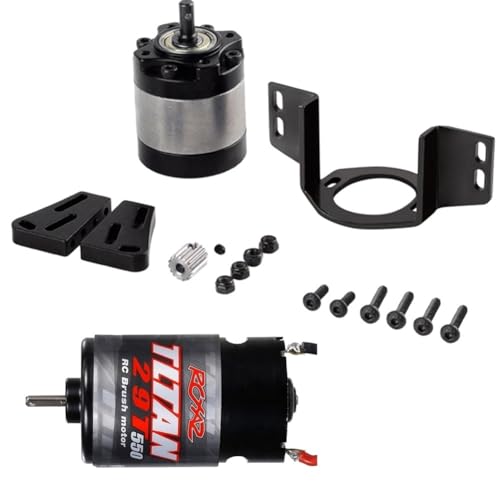 Fcuajdkq 550 Gebürsteter Motor Wasserdicht 29T mit 1:5 Reduktionsgetriebe für 1/14 Anhänger 1/10 RC Auto Crawler Axial SCX10 TRX4 Ersatzteile Zubehör von Fcuajdkq