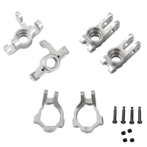 Fcuajdkq 6-Teiliges Metall-Vorderspindel- und TräGer-Hinterradnaben-Set für Lasernut U4 Tenacity TT//DB Pro 1/10 RC Car Upgrades Parts von Fcuajdkq