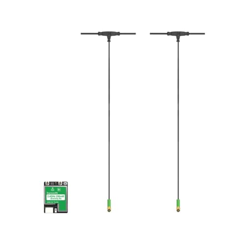 Fcuajdkq ELRS Diversity-Empfänger ELRS 2,4 GHz 250 MW True Diversity RX mit 220 mm Doppelantenne für FPV C von Fcuajdkq