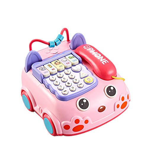 Fcuajdkq Multifunktionale FrüHe Bildung Telefon Auto Story Maschine Baby Puzzle Musik Hamster Simulation Toy Rosa von Fcuajdkq