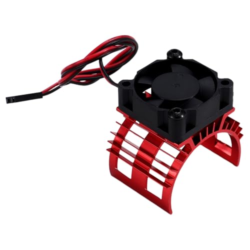 Fcuajdkq RC Car 540 550 3650 3660 3665 Bürstenloser Elektromotor Abdeckung Kühlkörper Lüfter für 124017 124016 Teile Rot von Fcuajdkq