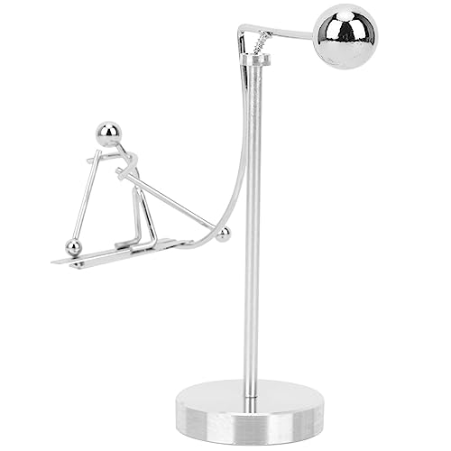 Desktop-Dekoration Newtons Cradle Little Man Toy, Metallmaterial für Sichere Berührung, Geeignet für den Büroschreibtisch (Kleiner Prinz des Skifahrens) von Fdit