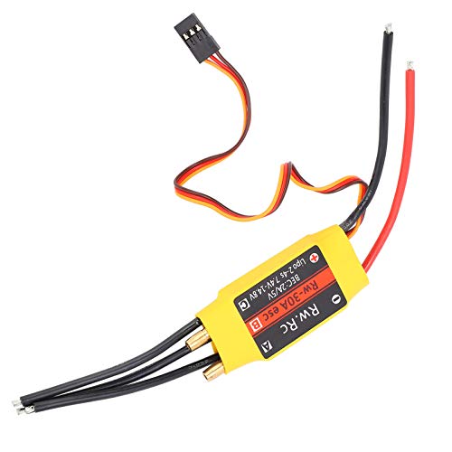 Fdit 30A Bürstenloser Elektrischer Geschwindigkeitsregler ESC für RC-Bootsmodelle, Einfache Installation und Langlebiger ESC für RC-Boot-/Luftboot-Enthusiasten von Fdit