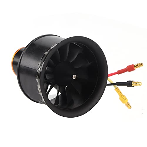 Fdit Dynamic Balance 50 Mm Elektrischer Impeller für RC-Flugzeuge, Bürstenloser Motor, Schwarzes Kupfermaterial, 3–4S Lipo-Batterien (Gegen den Uhrzeigersinn 4600 kV) von Fdit