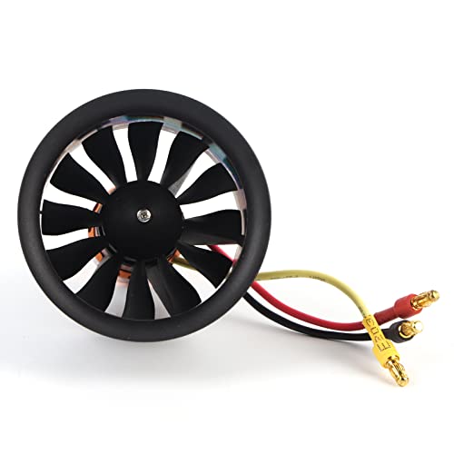 Fdit Dynamic Balance 50 Mm Elektrischer Impeller für RC-Flugzeuge, Bürstenloser Motor, Schwarzes Kupfermaterial, 3–4S Lipo-Batterien (Gegen den Uhrzeigersinn 5000 kV) von Fdit