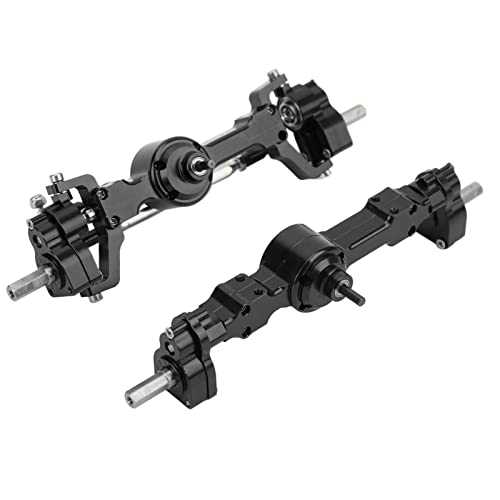 Fdit Langlebige Upgrade-Teile für Vorder- und Hinterachsen aus Aluminiumlegierung für die MN 90 99S-Serie, Stabile Leistung für RC-Car-Enthusiasten (Black) von Fdit