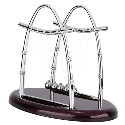 Newtons Cradle Balance Balls, Pädagogische Wissenschaft Balance Balls Stressabbau Spielzeug Schwingende Kinetische Bälle für Home Office Schreibtisch Dekoration (L) von Fdit