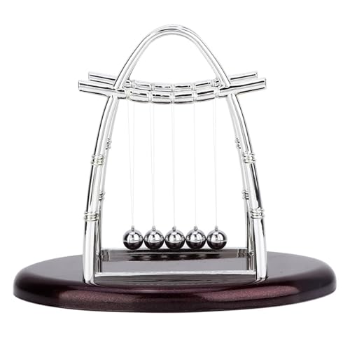 Newtons Cradle Balance Balls, Pädagogische Wissenschaft Balance Balls Stressabbau Spielzeug Schwingende Kinetische Bälle für Home Office Schreibtisch Dekoration (S) von Fdit