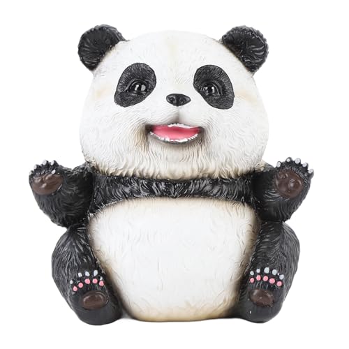 Panda-Statue, Hand Geschnitzte Lebensechte Panda-Figur für Hausgarten-, Skurrile Panda-Figur für den Innenbereich Im Freien von Fdit