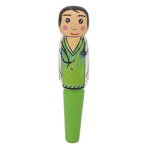 Premium Pine Wood Doctor Puppet Pen, Sanftes Schreiben mit Überraschungsstallpunkt für Alberne Stand -up -Stiftdekoration, Toller Weihnachtsstreich von Fdit