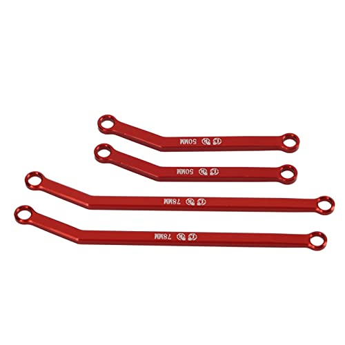 RC-Chassis-Links-Set, RC-Unterlenker aus Leichter Aluminiumlegierung für FCX24 1/24 (Rot) von Fdit