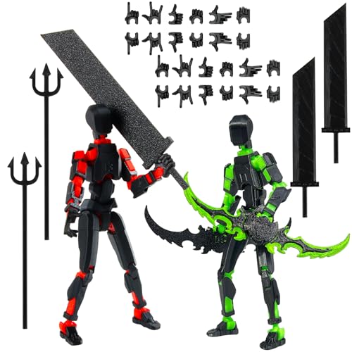 FePen T13 Action Figure(Gebildet), Hiros 13 Figure*2Pcs, Titan 13 Actionfiguren, Lucky T13 Action Figure mit Waffen, T13 Action Figure Spielzeug, für Desktop-Dekoration, Sammlung, Kreatives Design von FePen