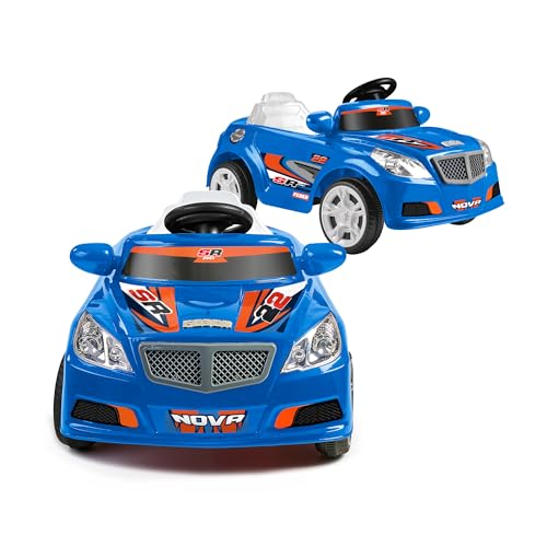 FEBER - Twinkle Car R/C Blue, Elektroauto mit Funksteuerung, 12V Batterie, inkl. Fernbedienung mit 10 m Reichweite, Reichweite 45 min, Maximalgewicht 25 kg, Alter 3 bis 6 Jahre, Berühmt (FEN51000) von Feber