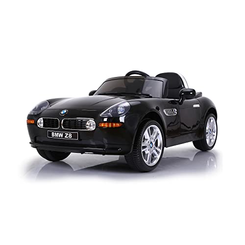 FEBER - BMW Z8 Black 12V R/C, 1-sitziges Elektroauto mit Funksteuerung und echten Autodetails: Scheinwerfer mit Licht, 3 Geschwindigkeiten, ergonomischer Sitz, von 3 bis 8 Jahren, FAMOSA (800013446) von Feber