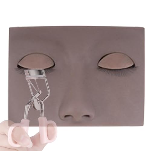 Fecfucy Lash Mannequin Head | Pro Training Mannequin Flat Head - Realistic Soft Touch Silicone Practice Training Makeup Doll Face for Lash Extension And Practice Make Up von Fecfucy